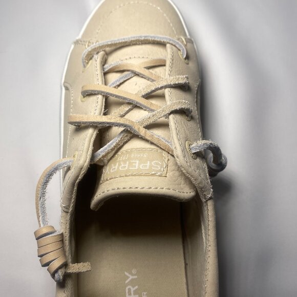 Sperry Crest Vibe Womens 7.5 Cream Multi Stripe Platform Sneaker Boat Shoe EC - Picture 7 of 8